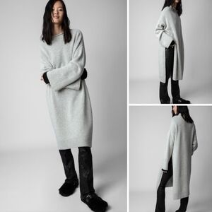 Zadig & Voltaire Heather Gray Sweater Dress